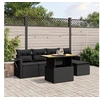 Image de Salon de Jardin avec Coussins 6 pcs, Canapés de Terrasse, Ensemble de Meubles de Patio, Mobilier d'Extérieur, Noir 3271727