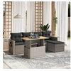 Image de Salon de Jardin avec Coussins 6 pcs, Canapés de Terrasse, Ensemble de Meubles de Patio, Mobilier d'Extérieur, Gris 3271732