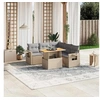 Image de Salon de Jardin avec Coussins 6 pcs, Canapés de Terrasse, Ensemble de Meubles de Patio, Mobilier d'Extérieur, Beige 3271752
