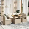 Image de Salon de Jardin avec Coussins 6 pcs, Canapés de Terrasse, Ensemble de Meubles de Patio, Mobilier d'Extérieur, Beige 3271758