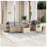 Image de Salon de jardin modulable 7 pieces resine tressee beige 62.0 x 62 x 69 cm