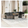 Image de Salon de Jardin avec Coussins 7 pcs, Canapés de Terrasse, Ensemble de Meubles de Patio, Mobilier d'Extérieur, Gris 3271767