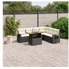 Image de Salon de Jardin avec Coussins 7 pcs, Canapés de Terrasse, Ensemble de Meubles de Patio, Mobilier d'Extérieur, Noir 3271770