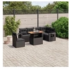 Image de Salon de Jardin avec Coussins 7 pcs, Canapés de Terrasse, Ensemble de Meubles de Patio, Mobilier d'Extérieur, Noir 3271776