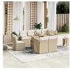Image de Salon de jardin modulable 8 personnes resine tressee 9 pieces 62.0 x 62 x 69 cm beige