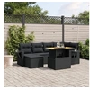 Image de Salon de Jardin avec Coussins 7 pcs, Canapés de Terrasse, Ensemble de Meubles de Patio, Mobilier d'Extérieur, Noir 3271853