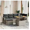 Image de Salon de Jardin avec Coussins 7 pcs, Canapés de Terrasse, Ensemble de Meubles de Patio, Mobilier d'Extérieur, Gris 3271858