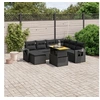 Image de Salon de Jardin avec Coussins 8 pcs, Canapés de Terrasse, Ensemble de Meubles de Patio, Mobilier d'Extérieur, Noir 3271867