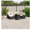 Image de Salon de Jardin avec Coussins 8 pcs, Canapés de Terrasse, Ensemble de Meubles de Patio, Mobilier d'Extérieur, Noir 3271868