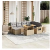 Image de Salon de Jardin avec Coussins 8 pcs, Canapés de Terrasse, Ensemble de Meubles de Patio, Mobilier d'Extérieur, Beige 3271871