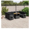 Image de Salon de Jardin avec Coussins 10 pcs, Canapés de Terrasse, Ensemble de Meubles de Patio, Mobilier d'Extérieur, Noir 3271895