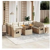 Image de Salon de Jardin avec Coussins 10 pcs, Canapés de Terrasse, Ensemble de Meubles de Patio, Mobilier d'Extérieur, Beige 3271898