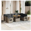 Image de Salon de Jardin avec Coussins 10 pcs, Canapés de Terrasse, Ensemble de Meubles de Patio, Mobilier d'Extérieur, Gris 3271900