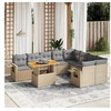Image de Salon de Jardin avec Coussins 10 pcs, Canapés de Terrasse, Ensemble de Meubles de Patio, Mobilier d'Extérieur, Beige 3271913