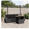 Image de Salon de Jardin avec Coussins 5 pcs, Canapés de Terrasse, Ensemble de Meubles de Patio, Mobilier d'Extérieur, Noir 3272070