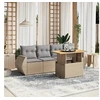 Image de Salon de jardin modulable GENERIQUE resine tressee beige 4 personnes 62 x 70 x 69 cm 5 pieces