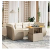 Image de Salon de Jardin avec Coussins 7 pcs, Canapés de Terrasse, Ensemble de Meubles de Patio, Mobilier d'Extérieur, Beige 3272094