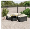 Image de Salon de Jardin avec Coussins 9 pcs, Canapés de Terrasse, Ensemble de Meubles de Patio, Mobilier d'Extérieur, Noir 3272120