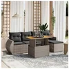 Image de Salon de Jardin avec Coussins 6 pcs, Canapés de Terrasse, Ensemble de Meubles de Patio, Mobilier d'Extérieur, Gris 3272173