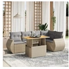 Image de Salon de jardin modulable 5 personnes resine tressee beige 62 x 62 x 69 cm 6 pieces