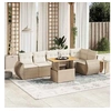Image de Salon de Jardin avec Coussins 7 pcs, Canapés de Terrasse, Ensemble de Meubles de Patio, Mobilier d'Extérieur, Beige 3272206