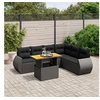 Image de Salon de Jardin avec Coussins 7 pcs, Canapés de Terrasse, Ensemble de Meubles de Patio, Mobilier d'Extérieur, Noir 3272210