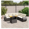 Image de Salon de Jardin avec Coussins 7 pcs, Canapés de Terrasse, Ensemble de Meubles de Patio, Mobilier d'Extérieur, Noir 3272211