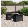 Image de Salon de Jardin avec Coussins 9 pcs, Canapés de Terrasse, Ensemble de Meubles de Patio, Mobilier d'Extérieur, Noir 3272287