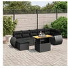 Image de Salon de Jardin avec Coussins 8 pcs, Canapés de Terrasse, Ensemble de Meubles de Patio, Mobilier d'Extérieur, Noir 3272301
