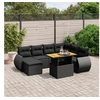 Image de Salon de Jardin avec Coussins 8 pcs, Canapés de Terrasse, Ensemble de Meubles de Patio, Mobilier d'Extérieur, Noir 3272308