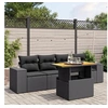 Image de Salon de Jardin avec Coussins 5 pcs, Canapés de Terrasse, Ensemble de Meubles de Patio, Mobilier d'Extérieur, Noir 3272511