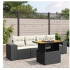 Image de Salon de Jardin avec Coussins 5 pcs, Canapés de Terrasse, Ensemble de Meubles de Patio, Mobilier d'Extérieur, Noir 3272512