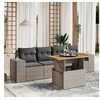 Image de Salon de Jardin avec Coussins 5 pcs, Canapés de Terrasse, Ensemble de Meubles de Patio, Mobilier d'Extérieur, Gris 3272516