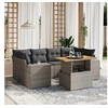 Image de Salon de Jardin avec Coussins 7 pcs, Canapés de Terrasse, Ensemble de Meubles de Patio, Mobilier d'Extérieur, Gris 3272537