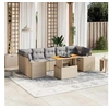 Image de Salon de Jardin avec Coussins 8 pcs, Canapés de Terrasse, Ensemble de Meubles de Patio, Mobilier d'Extérieur, Beige 3272550