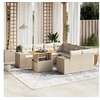 Image de Salon de jardin modulable 9 pieces resine tressee beige 62 x 62 x 69 cm
