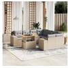 Image de Salon de Jardin avec Coussins 9 pcs, Canapés de Terrasse, Ensemble de Meubles de Patio, Mobilier d'Extérieur, Beige 3272564