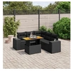 Image de Salon de Jardin avec Coussins 6 pcs, Canapés de Terrasse, Ensemble de Meubles de Patio, Mobilier d'Extérieur, Noir 3272630