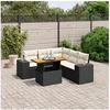 Image de Salon de jardin modulable rotin 5 personnes 6 pieces 62 x 62 x 69 cm noir