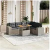 Image de Salon de Jardin avec Coussins 7 pcs, Canapés de Terrasse, Ensemble de Meubles de Patio, Mobilier d'Extérieur, Gris 3272656
