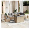 Image de Salon de Jardin avec Coussins 9 pcs, Canapés de Terrasse, Ensemble de Meubles de Patio, Mobilier d'Extérieur, Beige 3272732