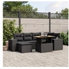 Image de Salon de Jardin avec Coussins 7 pcs, Canapés de Terrasse, Ensemble de Meubles de Patio, Mobilier d'Extérieur, Noir 3272735