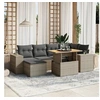 Image de Salon de Jardin avec Coussins 7 pcs, Canapés de Terrasse, Ensemble de Meubles de Patio, Mobilier d'Extérieur, Gris 3272740
