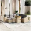 Image de Salon de jardin modulable resine tressee beige 8 pieces 62 x 62 x 69 cm