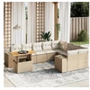 Image de Salon de Jardin avec Coussins 10 pcs, Canapés de Terrasse, Ensemble de Meubles de Patio, Mobilier d'Extérieur, Beige 3272801