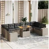 Image de Salon de Jardin avec Coussins 9 pcs, Canapés de Terrasse, Ensemble de Meubles de Patio, Mobilier d'Extérieur, Beige 3256989