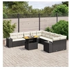 Image de Salon de Jardin avec Coussins 11 pcs, Canapés de Terrasse, Ensemble de Meubles de Patio, Mobilier d'Extérieur, Noir 3272827