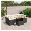 Image de Salon de Jardin avec Coussins 7 pcs, Canapés de Terrasse, Ensemble de Meubles de Patio, Mobilier d'Extérieur, Noir 3272974