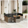 Image de Salon de Jardin avec Coussins 7 pcs, Canapés de Terrasse, Ensemble de Meubles de Patio, Mobilier d'Extérieur, Gris 3272978