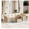 Image de Salon de jardin modulable beige 7 personnes 8 pieces 62 x 62 x 69 cm rotin